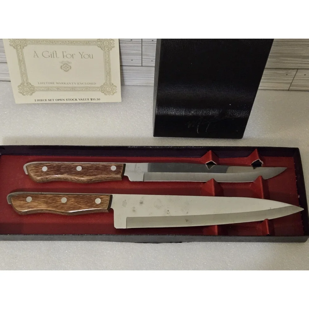 Maxam Vtg 2 Piece Carving Knife Set Precision Hollow Ground Fine Stainless Japan